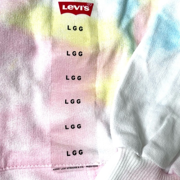 NWT LEVI’S girl’s tie dye zip hoodie - Picture 5 of 7